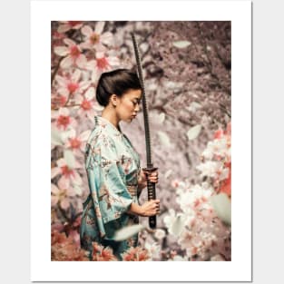 Samurai Sakura Posters and Art